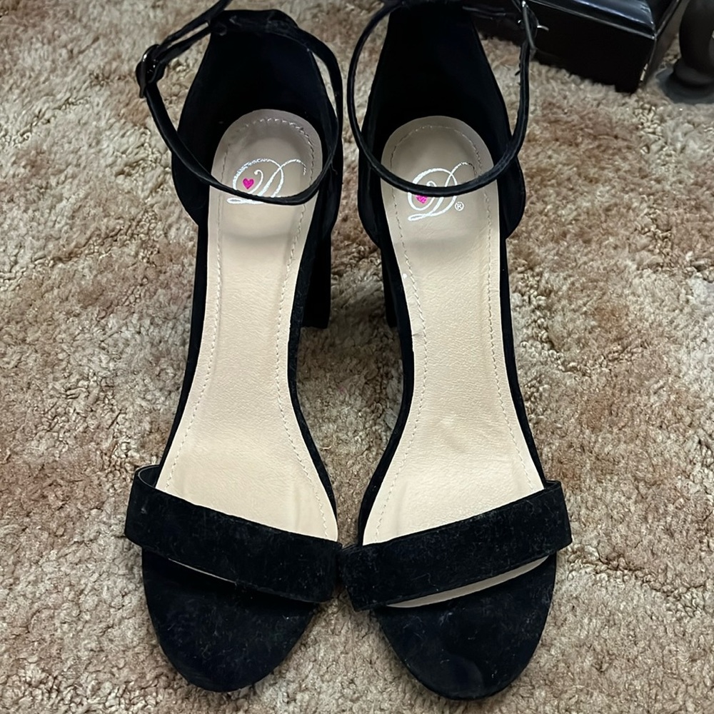 Black Strap Heels